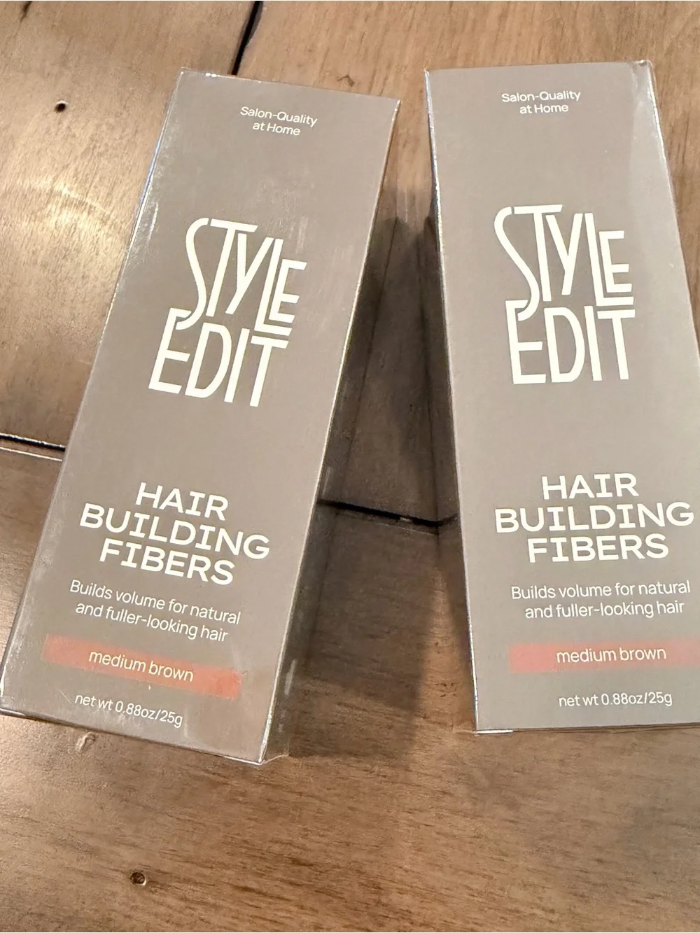 Style Edit Hair Building Fibers for Thinning Hair Medium Brown Pack of 2 #094